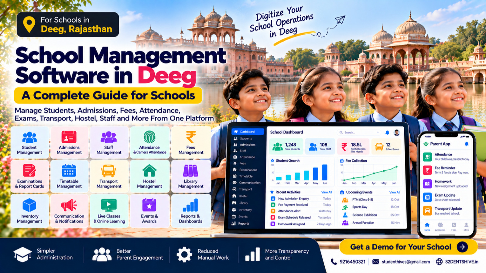 School Management Software in Deeg | S2DENTSHIVE