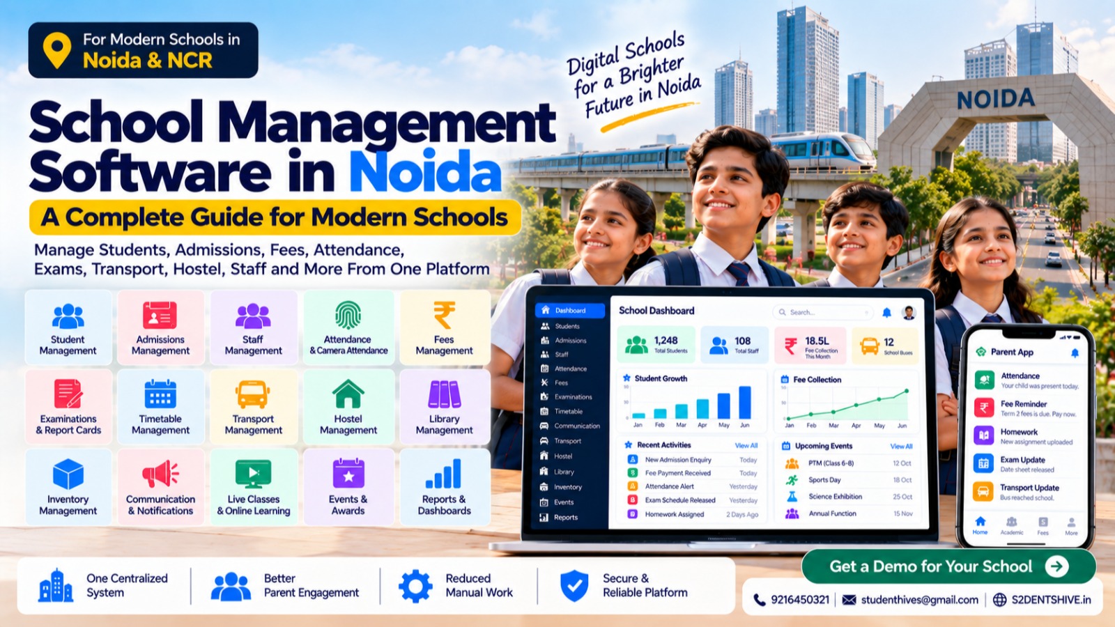 School Management Software in Noida | S2DENTSHIVE