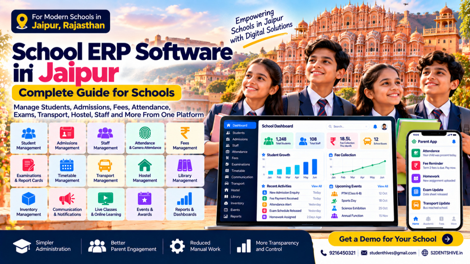 School ERP Software in Jaipur | Complete Guide for Schools | S2DENTSHIVE